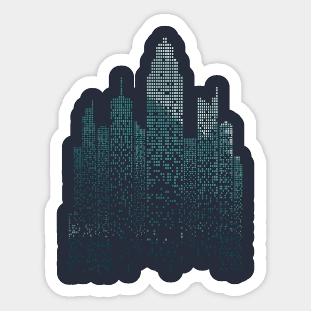 pixel city Sticker by pilipsjanuariusDesign